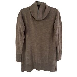 Adrienne‎ Vittadini Extra Fine Merino Wool Brown Turtleneck Fall Sweater Medium